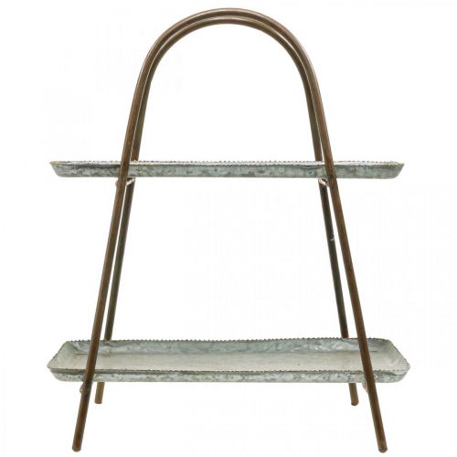 kohteita Kakkuteline vintage koristeellinen tarjotin pöytähylly metalli H47cm