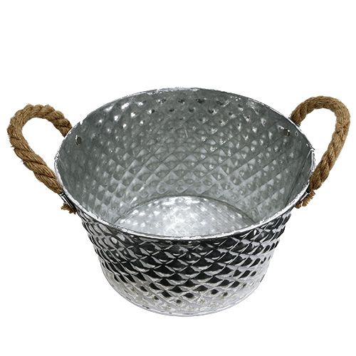 kohteita Sinkkikulho pyöreä köysikahvoilla Ø25cm K14cm
