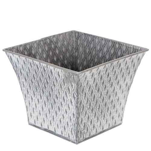 Sinkkiruukku timanttikuviolla, korkeus 15 cm