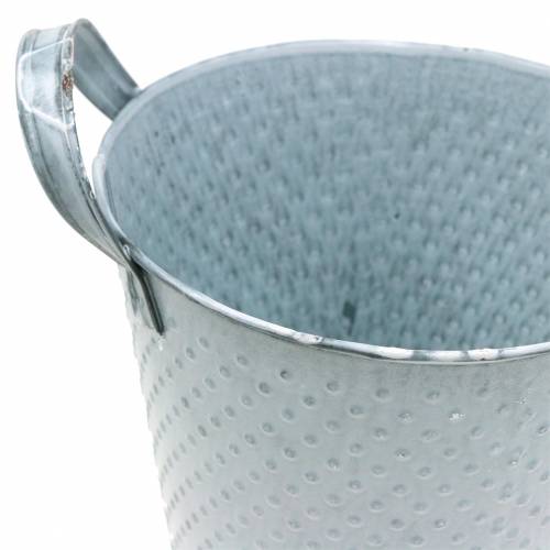Floristik24 Sinkkiruukku kahvoilla Harmaatäpläinen Ø14cm K13cm