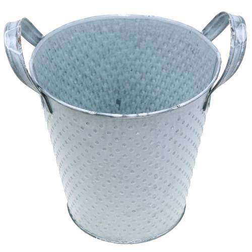 Floristik24 Sinkkiruukku kahvoilla Harmaatäpläinen Ø14cm K13cm