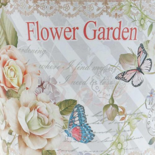 Floristik24 Kukkaruukku metalliruusuja kesäkoristeluistutin Ø15cm K15,5cm