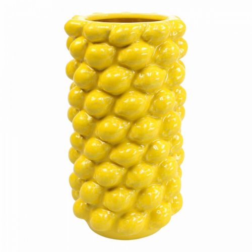 Floristik24 Sitruunamaljakko maljakko sitruunankeltainen kesäkoristelu Ø15cm K30cm