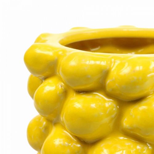 Floristik24 Sitruunamaljakko maljakko sitruunankeltainen kesäkoristelu Ø15cm K30cm