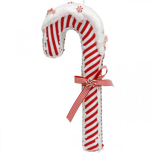 Floristik24 Candy Cane Deco Iso joulu punainen valkoinen raidallinen K36cm
