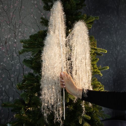 Keinotekoinen talvioksa, valkoinen, luminen ja huurteinen, 70 cm | Floristik24.fi
