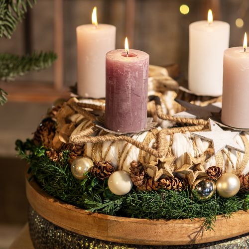 kohteita Adventtikoristeet, joulukoristeen tähti, koristetähti juutti L20cm 5 kpl