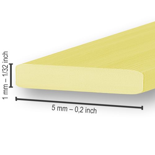 kohteita Aluminium Flachdraht Gold 5mm 10m für Gestecke und Deko