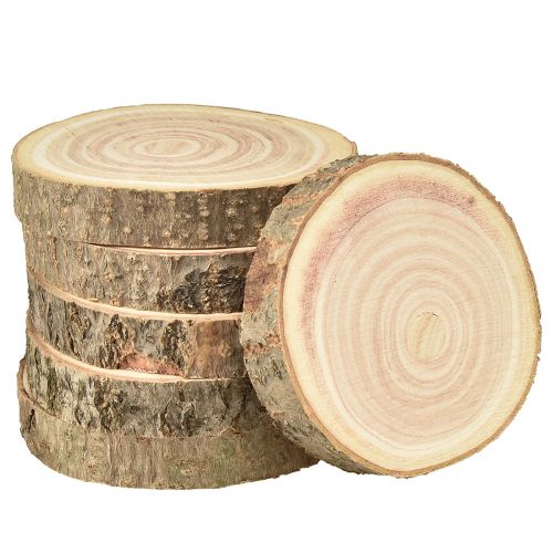 kohteita Puulevy Paulownia sinikellopuu luonnollinen Ø12-14cm 6 kpl