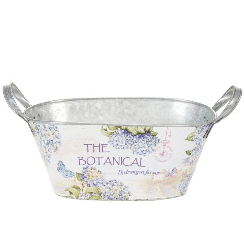 kohteita Soikea metallinen kukkakulho kahvoilla, hortensioille, 32 × 15 × 15 cm