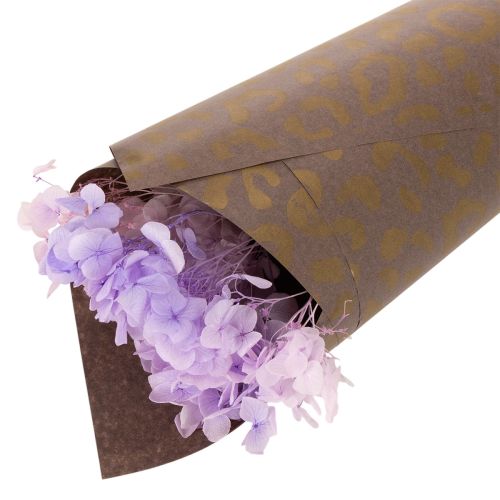 Kukallinen silkkileopardikuosi ruskea märkälujuus 50x75cm 20kpl | Floristik24.fi