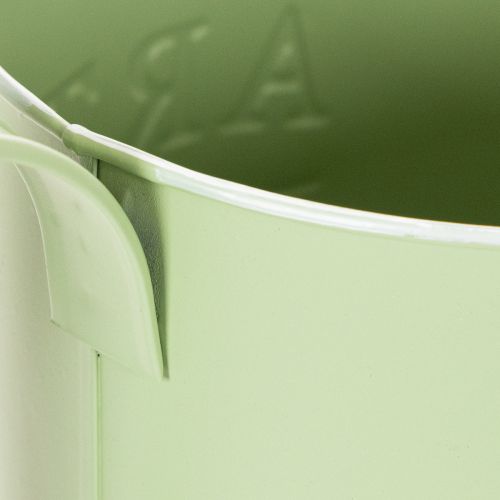 Kukkaruukku, koristeellinen kastelukannu, mintunvihreä sinkkiruukku, Ø16,5 cm | Floristik24.fi