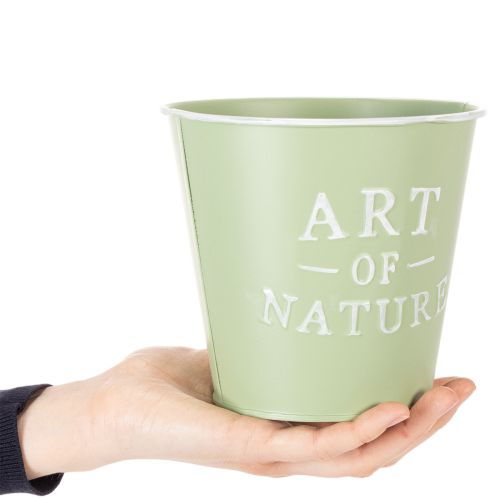 kohteita Sinkkiruukku, mintunvihreä, Ø15cm, korkeus13.5cm