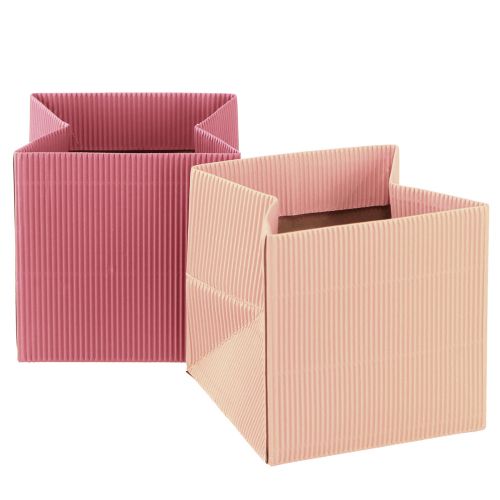 kohteita Kukkapussi paperipussi foliolla vaaleanpunainen lohi 10,5cm 6 kpl