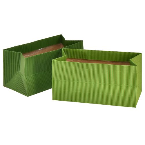 kohteita Kukkaistutuskone Pitkä Ribbed Green Oliivinvihreä 24x12cm 6 kpl