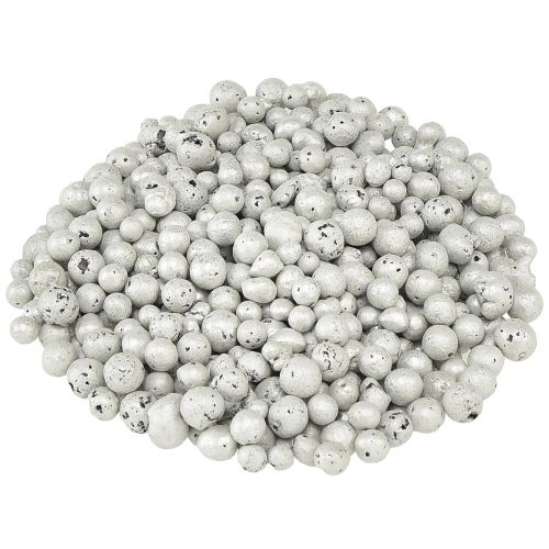 Floristik24 Loistavat koristehelmet 4mm - 8mm valkoiset 1l