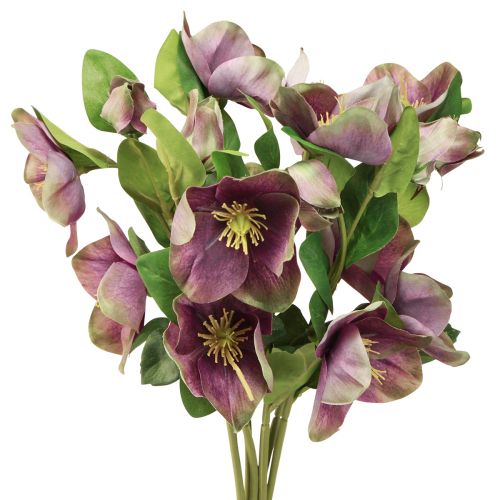 Jouluruusut Keinotekoinen lumiruusu Purppura kukka L35cm 6 kpl