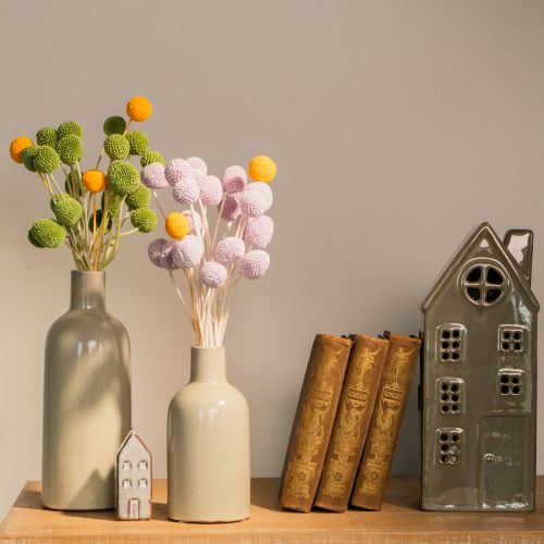 kohteita Craspedia-kuivakukkia moderniin pöytäkoristeeseen kotonasi, 55 cm, 20 kpl