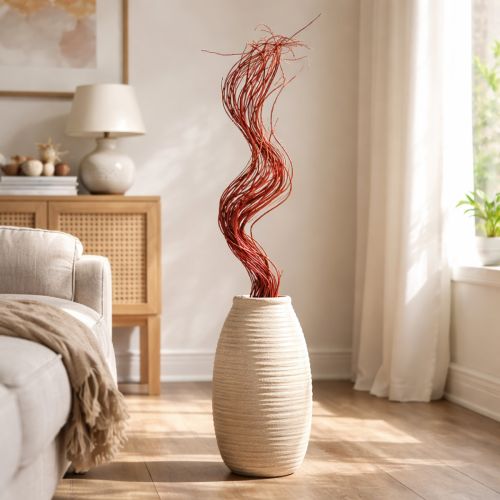 kohteita Kuivattu koristeellinen kiharapajun oksa luovaan kukka-asetteluun ja kodin asusteihin 80 cm 70 g