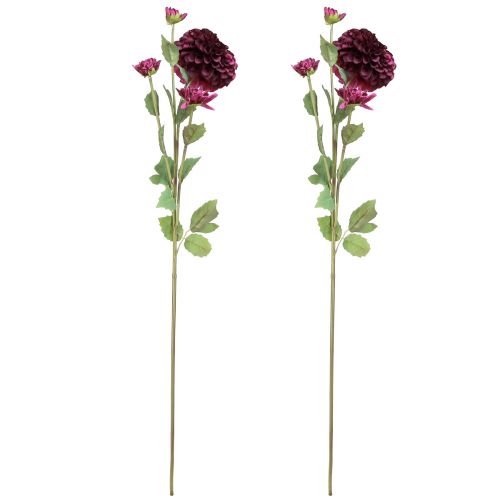 kohteita Dahlia tekokukat violetilla kukilla Ø10cm L80cm 2kpl
