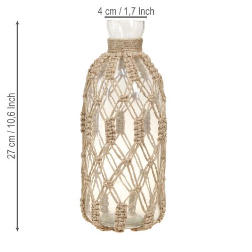 kohteita Koristeellinen pullolasimakrame-pullomaljakko Ø10cm H27cm