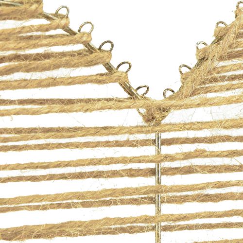 kohteita Koristeellinen sydänjuutti luonnollinen joulukoristukseen ripustukseen 20cm 4 kpl