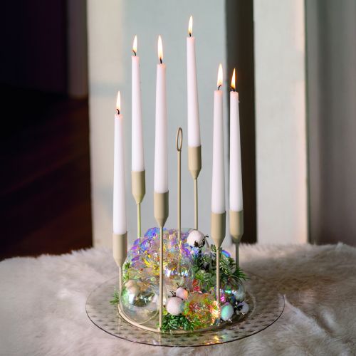 Floristik24 Koristeellinen hortensia hohtava tekokukka jouluksi 27 cm 4 kpl