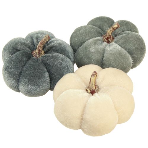 kohteita Koristekurpitsat Kangas Velvety Cream Harmaa Syksy Ø7cm 9 kpl