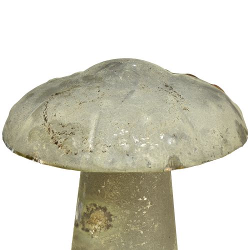 Floristik24 Koristeellinen Mushroom Metal Autumn Green Rust Vintage 30cmx50cm