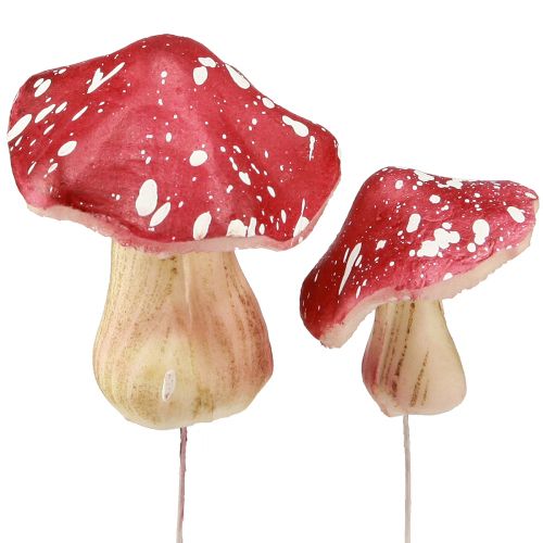 kohteita Koristesienet punaiset tekoperhohelteet langalla 5,5/8cm 12 kpl