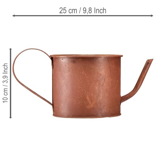 kohteita Koristeellinen ruosteenvärinen kastelukannu/istutusastia, metallia, Ø12,5cm K10,5cm