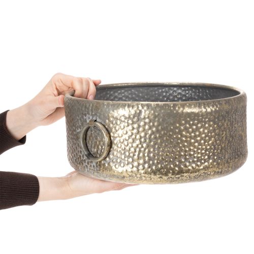 kohteita Koristeellinen kulho, antiikkityylinen, metallinen ruukku, kultainen, Ø37/31cm, 2 kpl setti