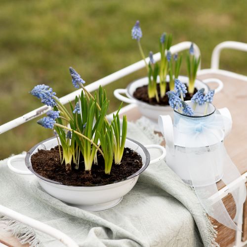 kohteita Koristekulho metallia valkoinen musta Vintage Ø20,5cm 3kpl