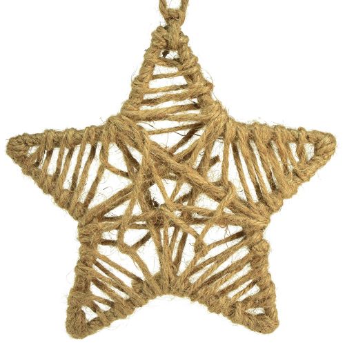 Floristik24 Koristetähti ripustamiseen juuttitähti natural Ø18cm 4 kpl