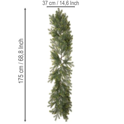 Keinotekoinen kuusenoksaseppele luovaan kukkakauppaan, 175 cm | Floristik24.fi