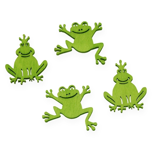 Floristik24 Scatter koriste puinen sammakonvihreä 4cm 72 kpl