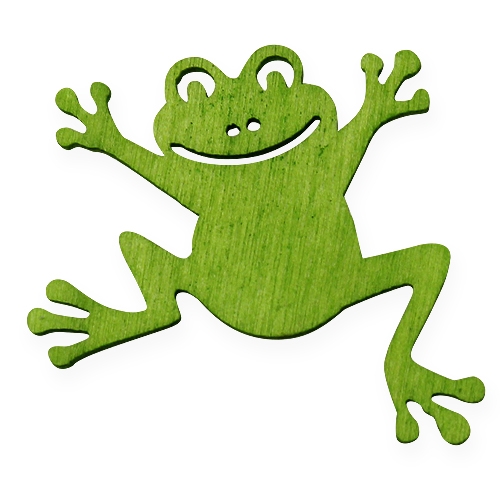 Floristik24 Scatter koriste puinen sammakonvihreä 4cm 72 kpl