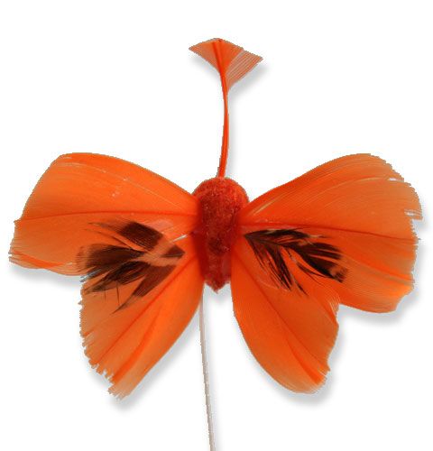 Floristik24 Koristeiset perhoset oranssilla oranssilla 9cm 36kpl
