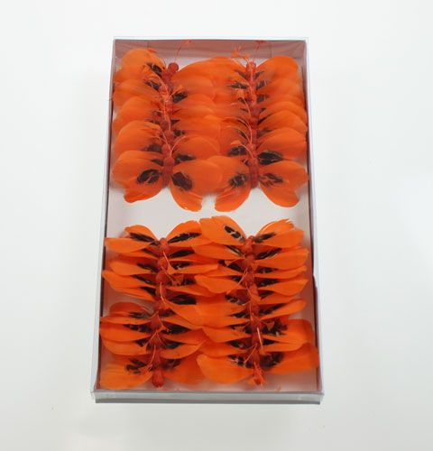 Floristik24 Koristeiset perhoset oranssilla oranssilla 9cm 36kpl