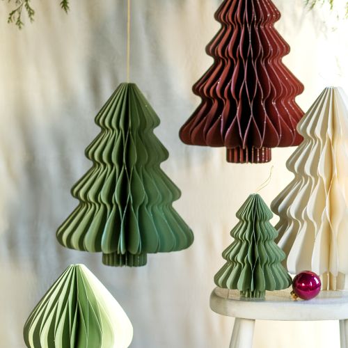 kohteita Koristeellinen paperinen joulukuusenkoriste, joulu, mintunvihreä, 40 cm, 2 kpl:n setti