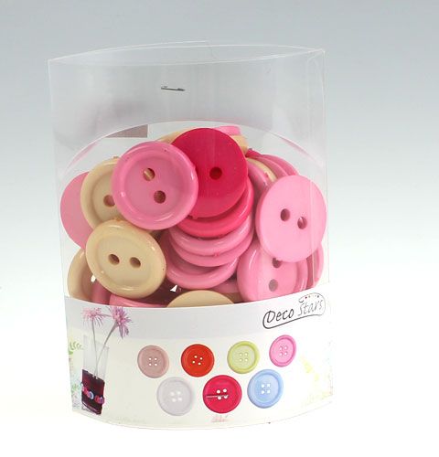 Floristik24 Koristepainikkeet Ø3,5cm 3-väriset 46 kpl