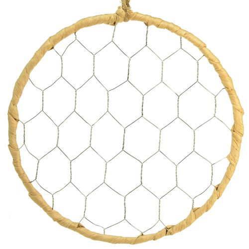 kohteita Koristesormus metallista Raffia ripustukseen Ø20cm 4kpl