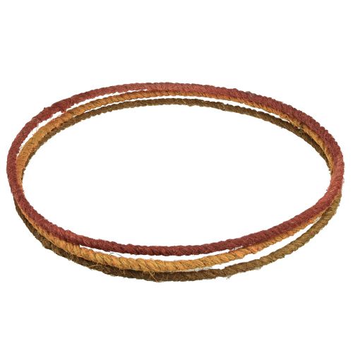 kohteita Koristesormuksen värinen sormus juutinkeltaisella okranruskealla Ø30cm 3kpl