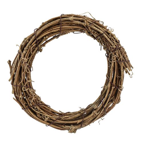 kohteita Koristesormus mini viiniköynnösseppele luonnollinen Ø15cm 6kpl