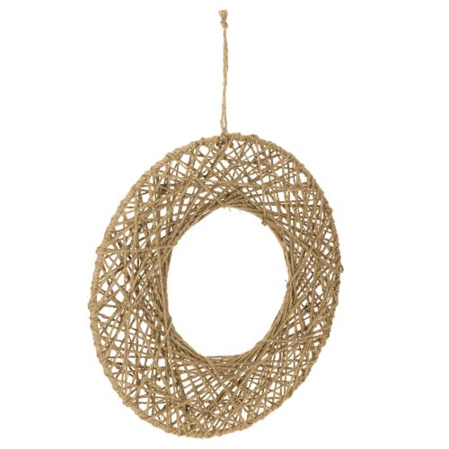 Koristeelliset juuttirenkaat, luonnollinen riippuva koriste, boheemi tyyli, Ø38cm, 2 kpl, metallirenkaat, seinäkoriste, ikkunakoriste ostaa | Floristik24.fi
