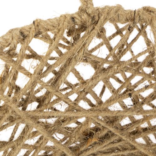 Koristeelliset juuttirenkaat, luonnollinen riippuva koriste, boheemi tyyli, Ø38cm, 2 kpl, metallirenkaat, seinäkoriste, ikkunakoriste | Floristik24.fi