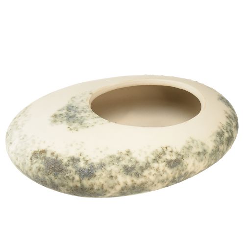 kohteita Koristekulho soikea litteä keraaminen kulho kermanharmaanvihreä 19×14×5cm