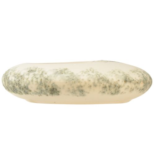 kohteita Koristekulho soikea litteä keraaminen kulho kermanharmaanvihreä 19×14×5cm