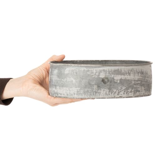 kohteita Koristeellinen metallikulho, soikea, harmaa, P 22,5/19,5/16 cm, 3 kpl:n setti