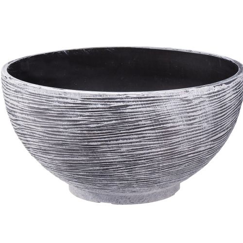 kohteita Koristekulho pyöreä kasvikulho harmaa musta Ø35cm K18cm